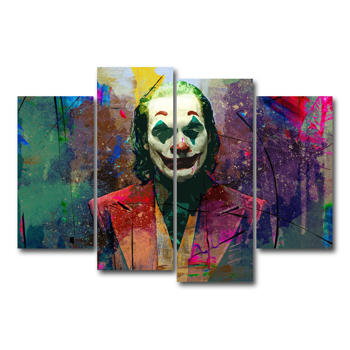 AUTO-MOCKUP WHITE | Joaquin's Joker | 4 Piece | Gallery Wrap Canvas | group=4_short