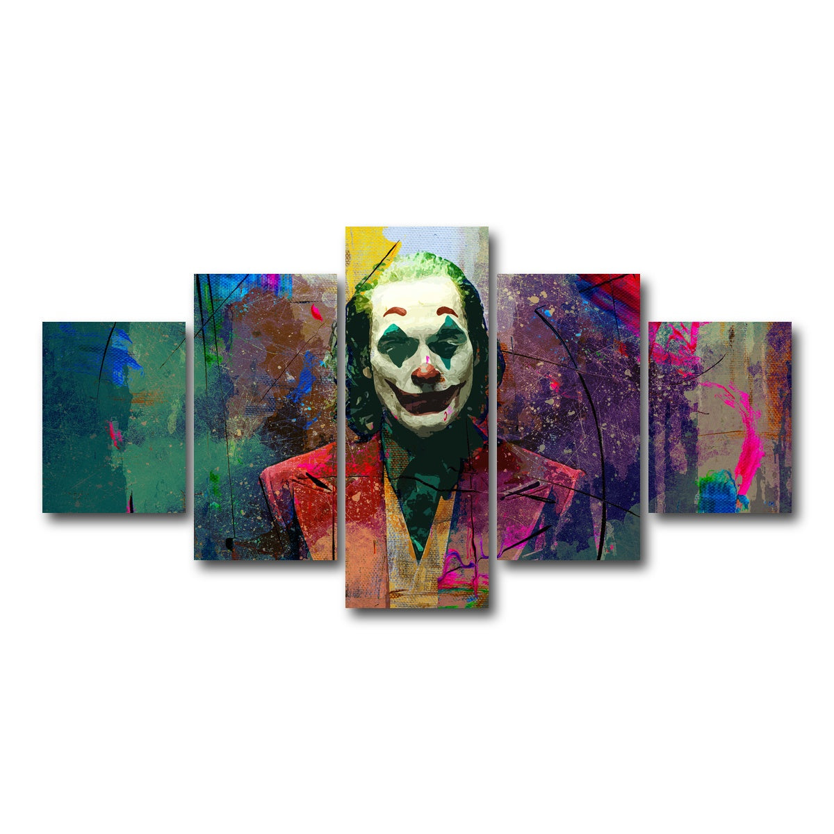AUTO-MOCKUP WHITE | Joaquin's Joker | 5 Piece | Gallery Wrap Canvas | group=5_short