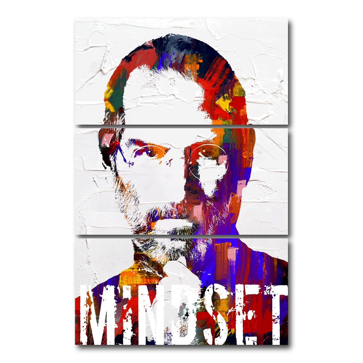 AUTO-MOCKUP WHITE | Jobs Mindset | 3 Piece | Gallery Wrap Canvas | group=12x24_stacked