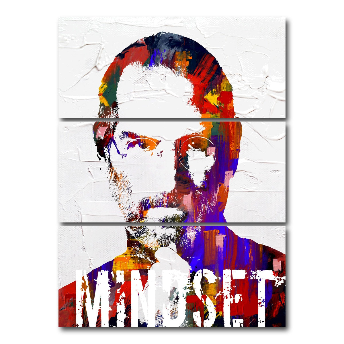 AUTO-MOCKUP WHITE | Jobs Mindset | 3 Piece | Gallery Wrap Canvas | group=8x18_stacked