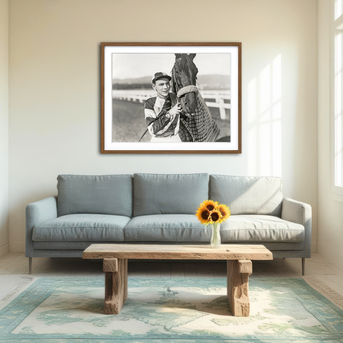 AUTO-MOCKUP ROOM | Jockey & Horse Wall Art