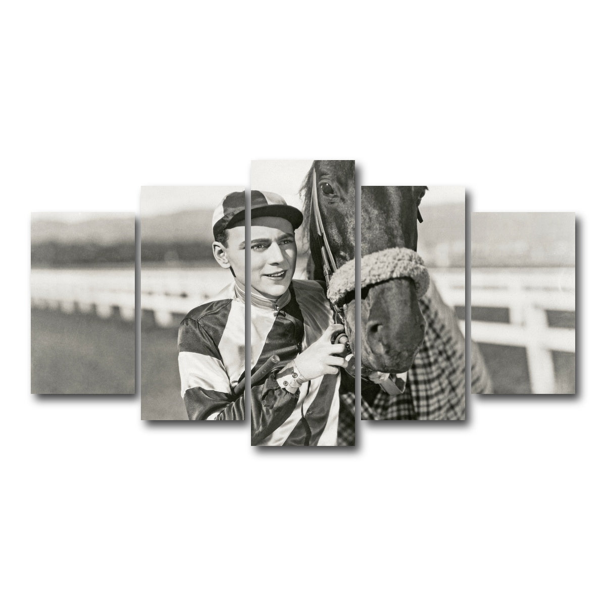 AUTO-MOCKUP WHITE | Jockey & Horse | 5 Piece | Gallery Wrap Canvas | group=5_normal