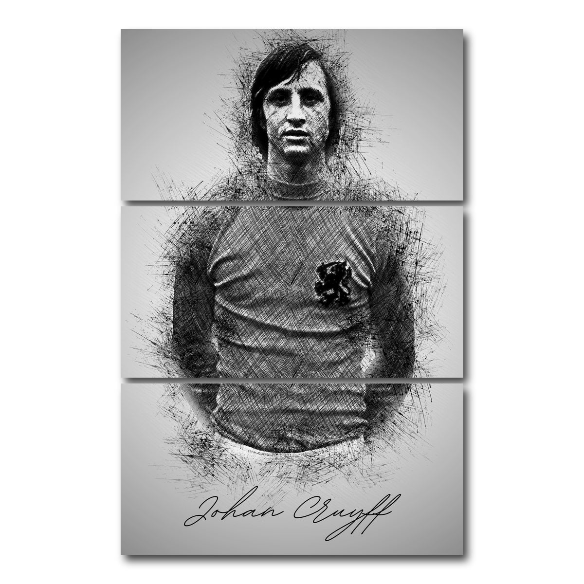 AUTO-MOCKUP WHITE | Johan Cruyff | 3 Piece | Gallery Wrap Canvas | group=12x24_stacked