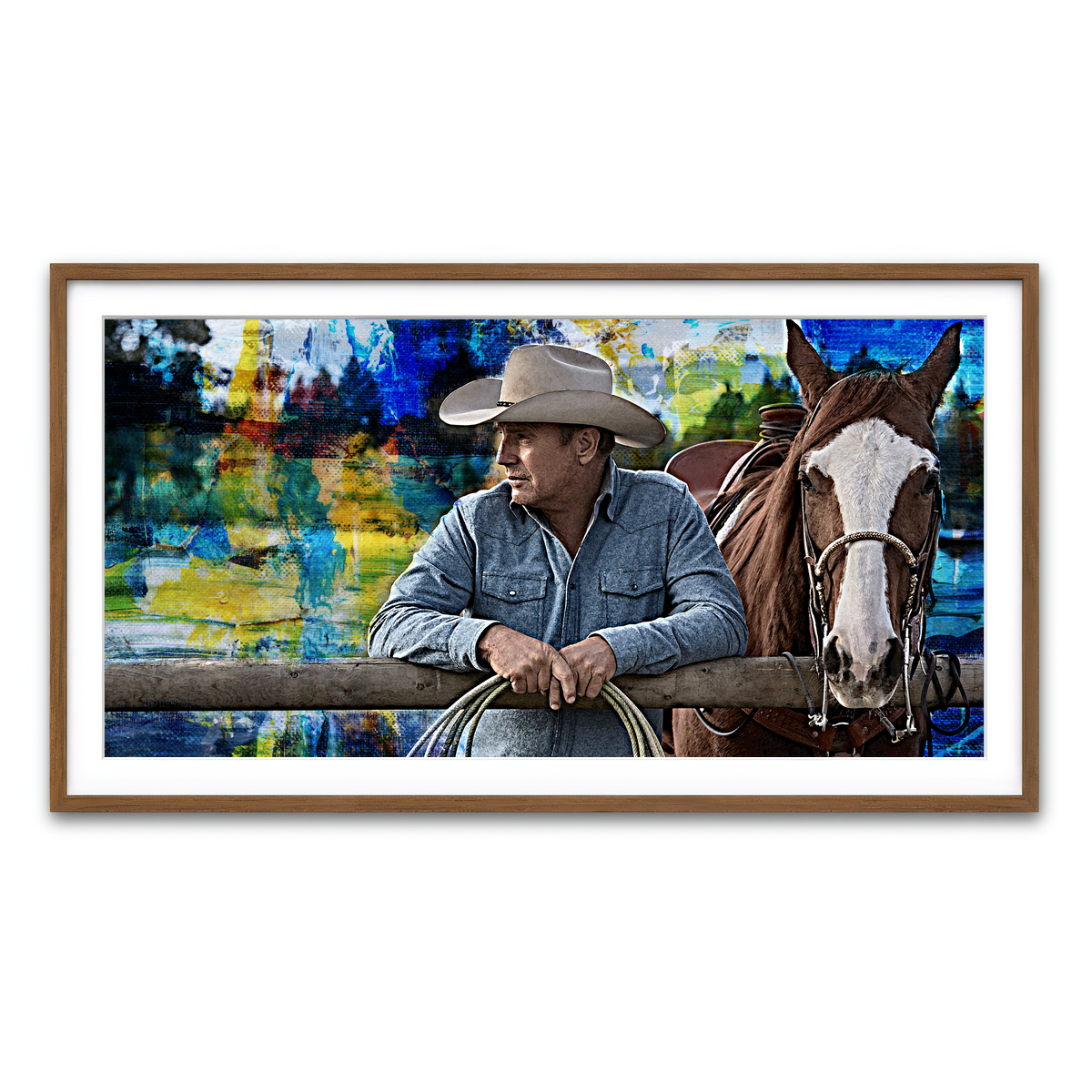 Framed Print 2x1 Walnut