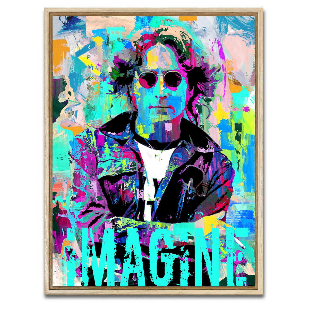 AUTO-MOCKUP WHITE | John Lennon Imagine | 1 Piece | Natural Framed Canvas | group=3x4