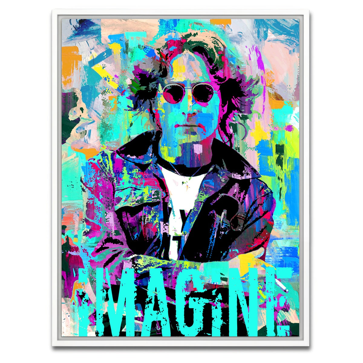 AUTO-MOCKUP WHITE | John Lennon Imagine | 1 Piece | White Framed Canvas | group=3x4
