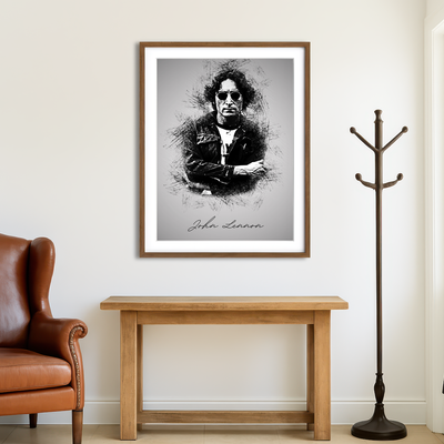 AUTO-MOCKUP ROOM | John Lennon Sketch Wall Art