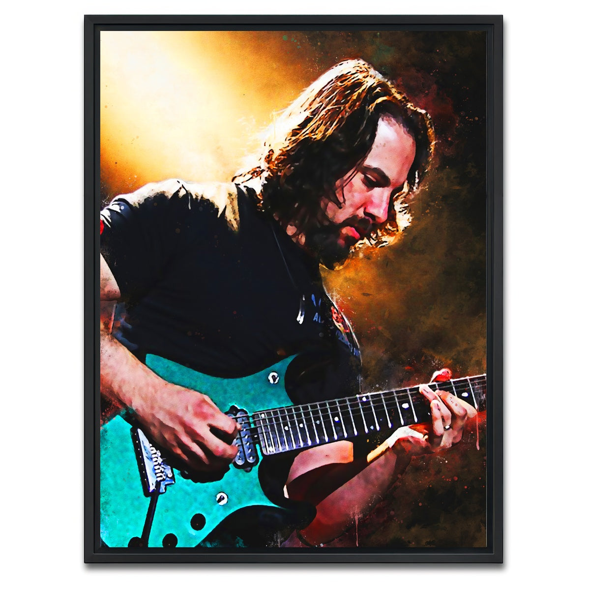 AUTO-MOCKUP WHITE | John Petrucci | 1 Piece | Black Framed Canvas | group=3x4