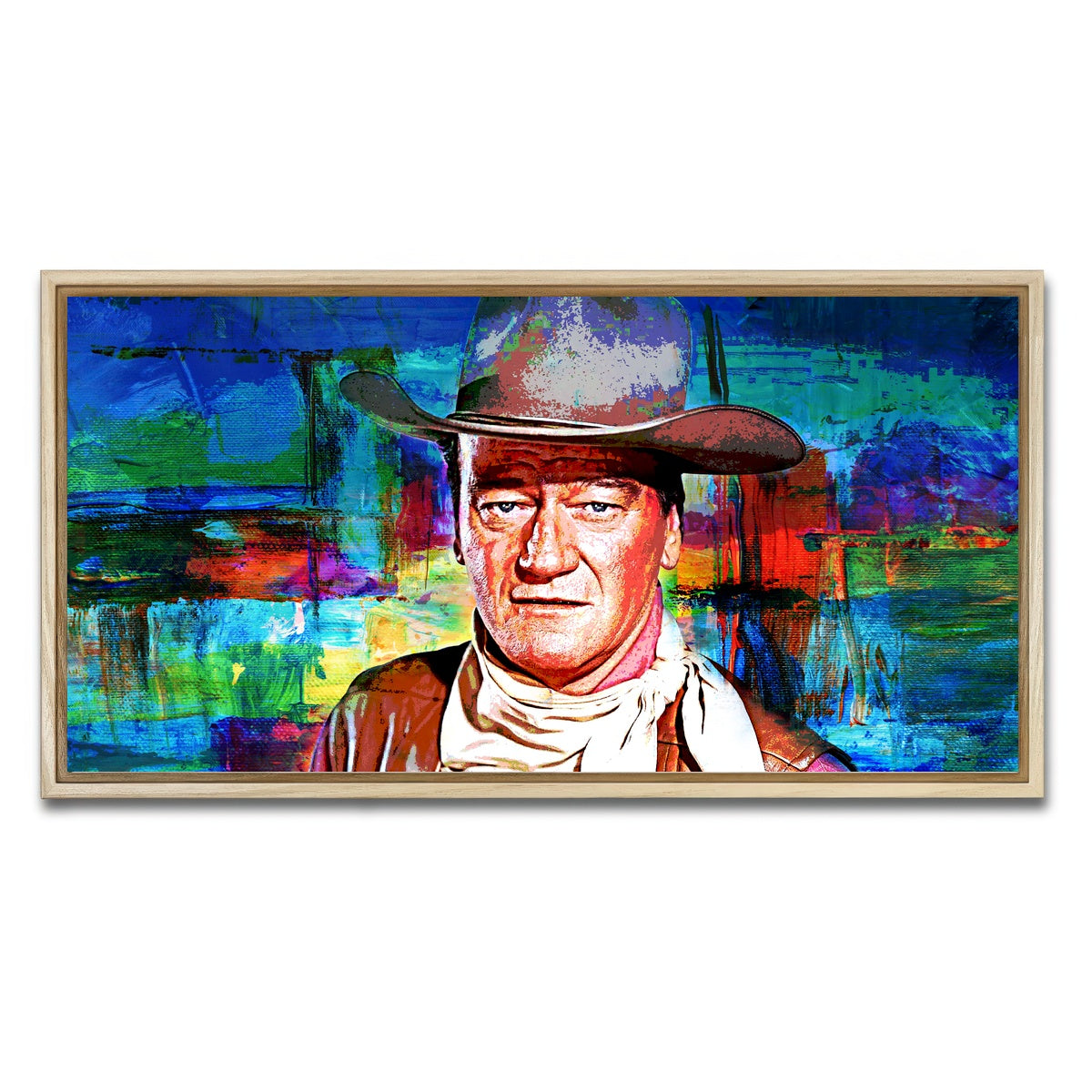 AUTO-MOCKUP WHITE | John Wayne | 1 Piece | Natural Framed Canvas | group=2x1