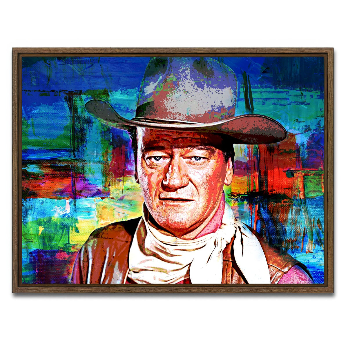 AUTO-MOCKUP WHITE | John Wayne | 1 Piece | Walnut Framed Canvas | group=4x3