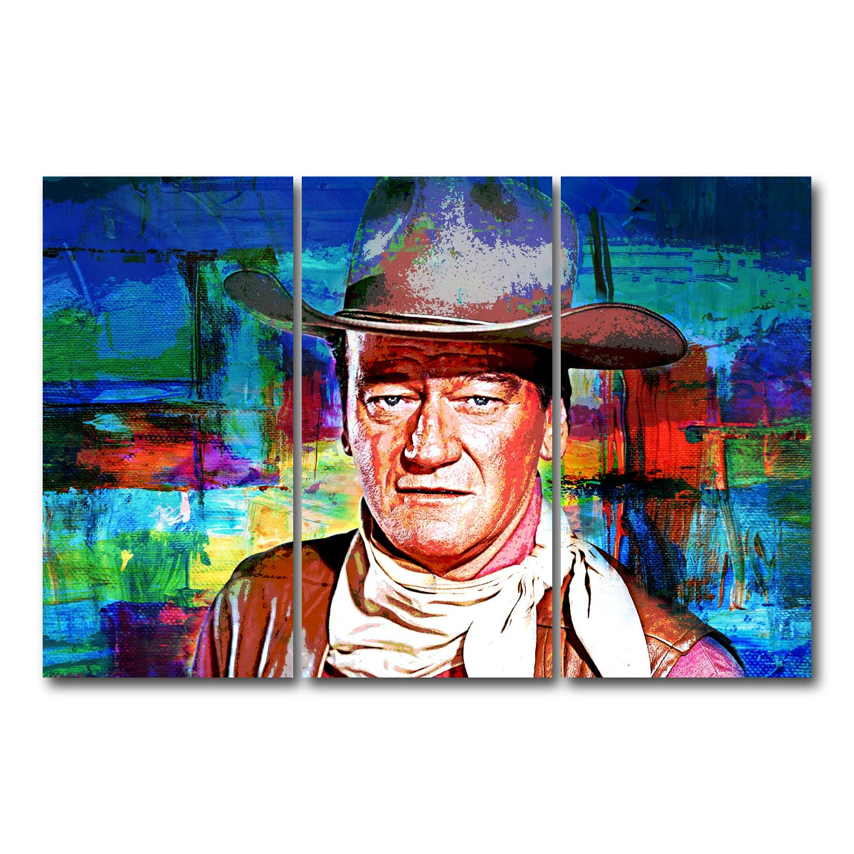 AUTO-MOCKUP WHITE | John Wayne | 3 Piece | Gallery Wrap Canvas | group=12x24