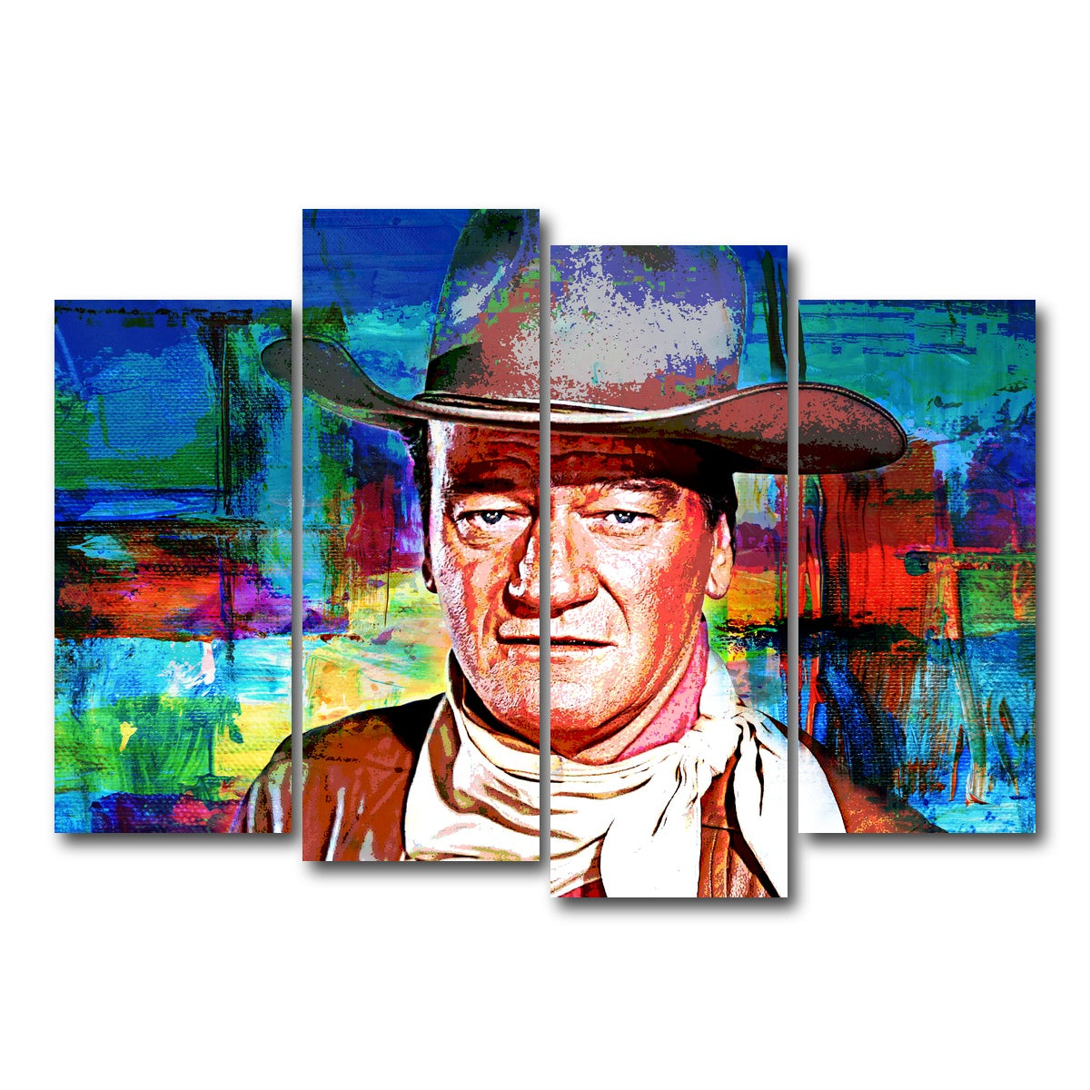 AUTO-MOCKUP WHITE | John Wayne | 4 Piece | Gallery Wrap Canvas | group=4_normal