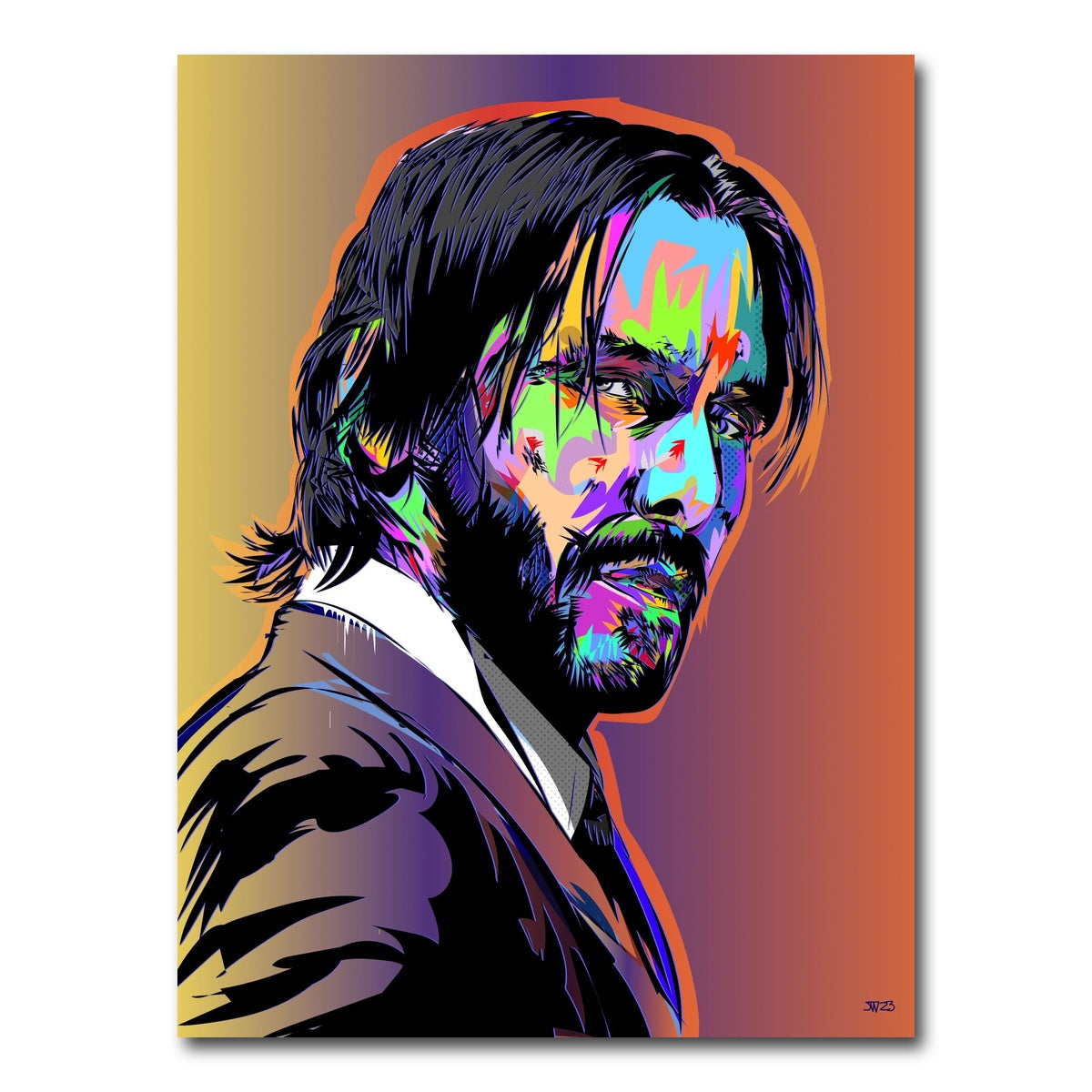AUTO-MOCKUP WHITE | John Wick Colors | 1 Piece | Gallery Wrap Canvas | group=3x4