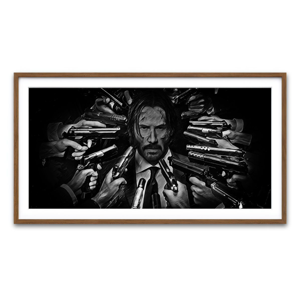 Framed Print 2x1 Walnut