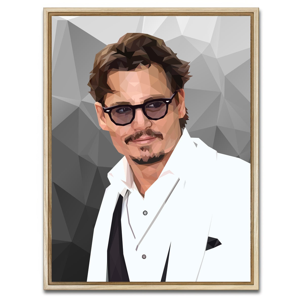 AUTO-MOCKUP WHITE | Johnny Depp | 1 Piece | Natural Framed Canvas | group=3x4
