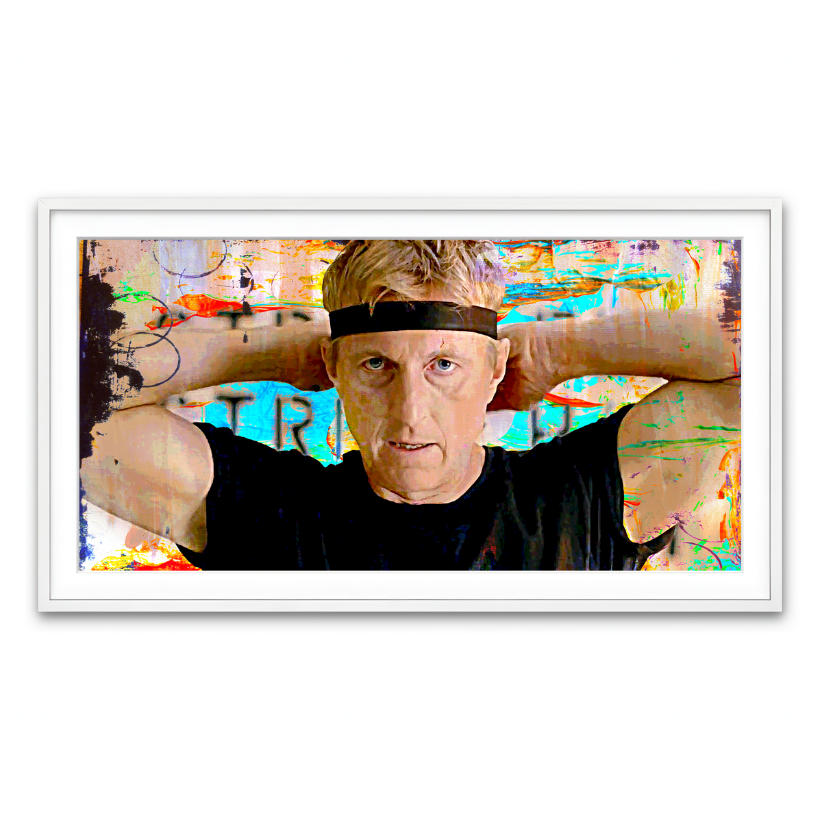 Framed Print 2x1 White