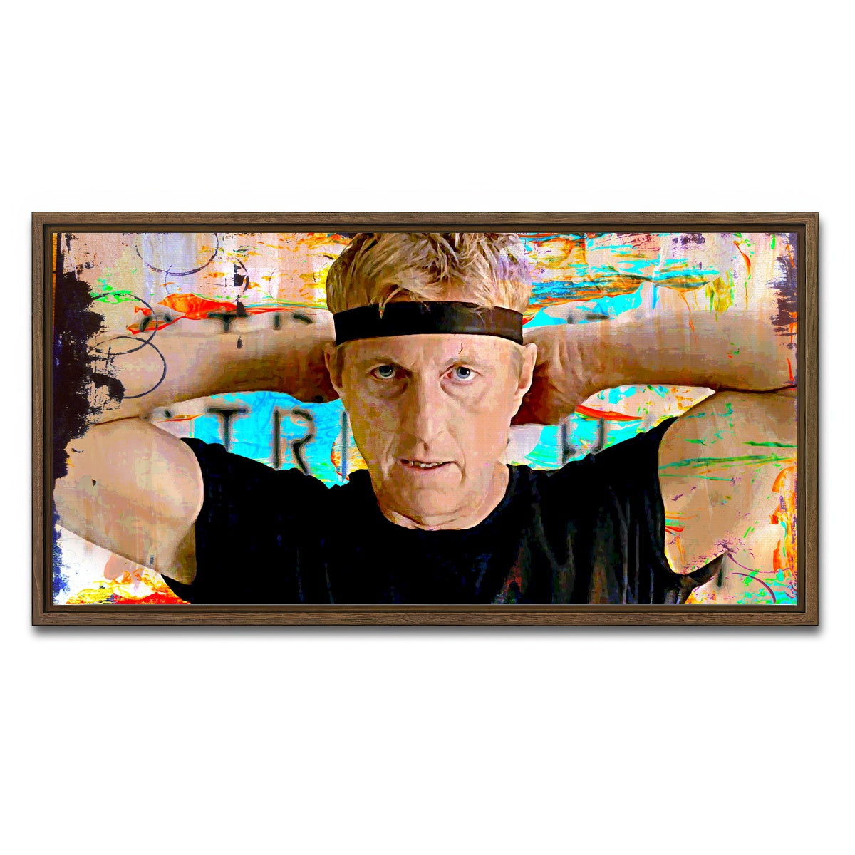 AUTO-MOCKUP WHITE | Johnny Lawrence | 1 Piece | Walnut Framed Canvas | group=2x1
