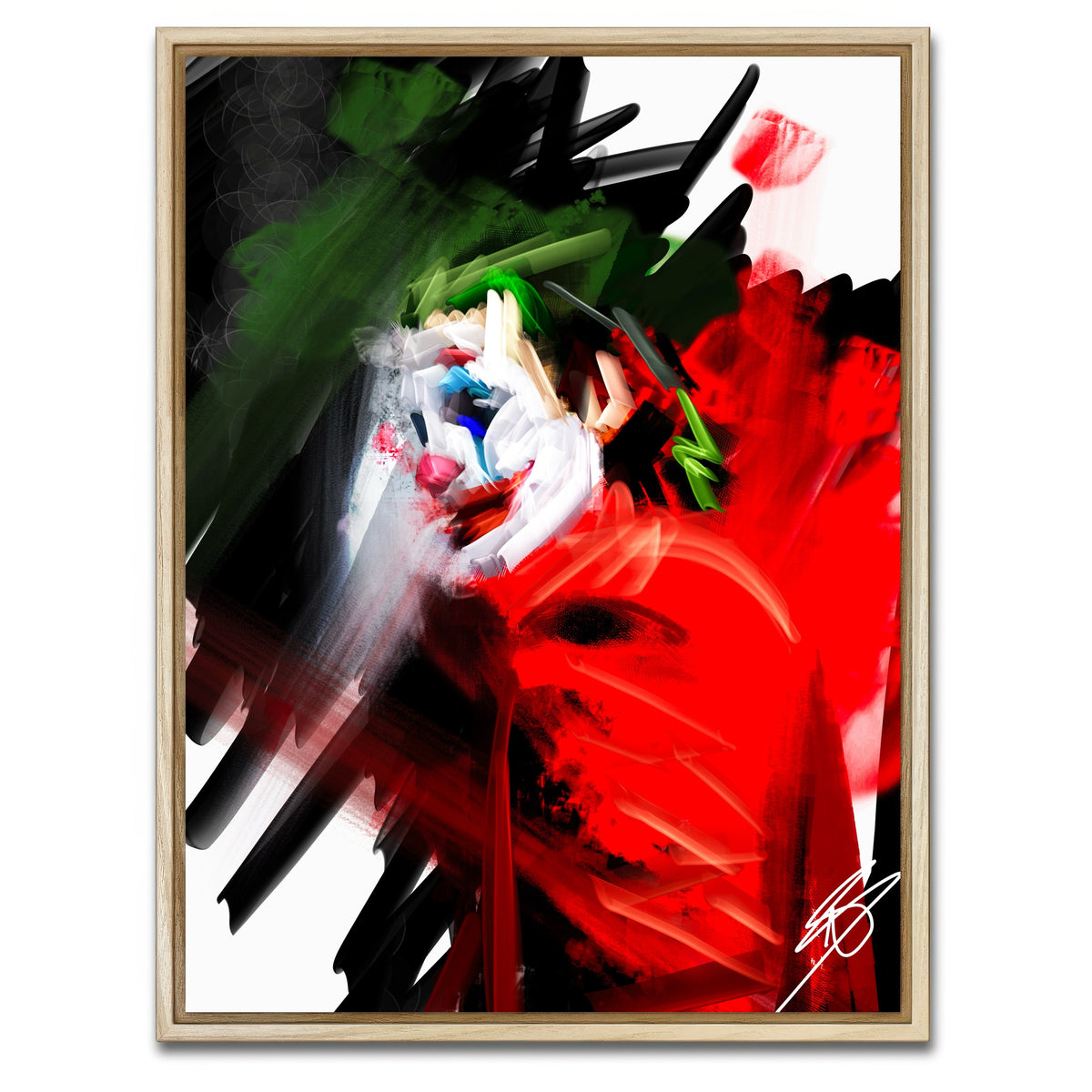 AUTO-MOCKUP WHITE | Joker Abstract | 1 Piece | Natural Framed Canvas | group=3x4