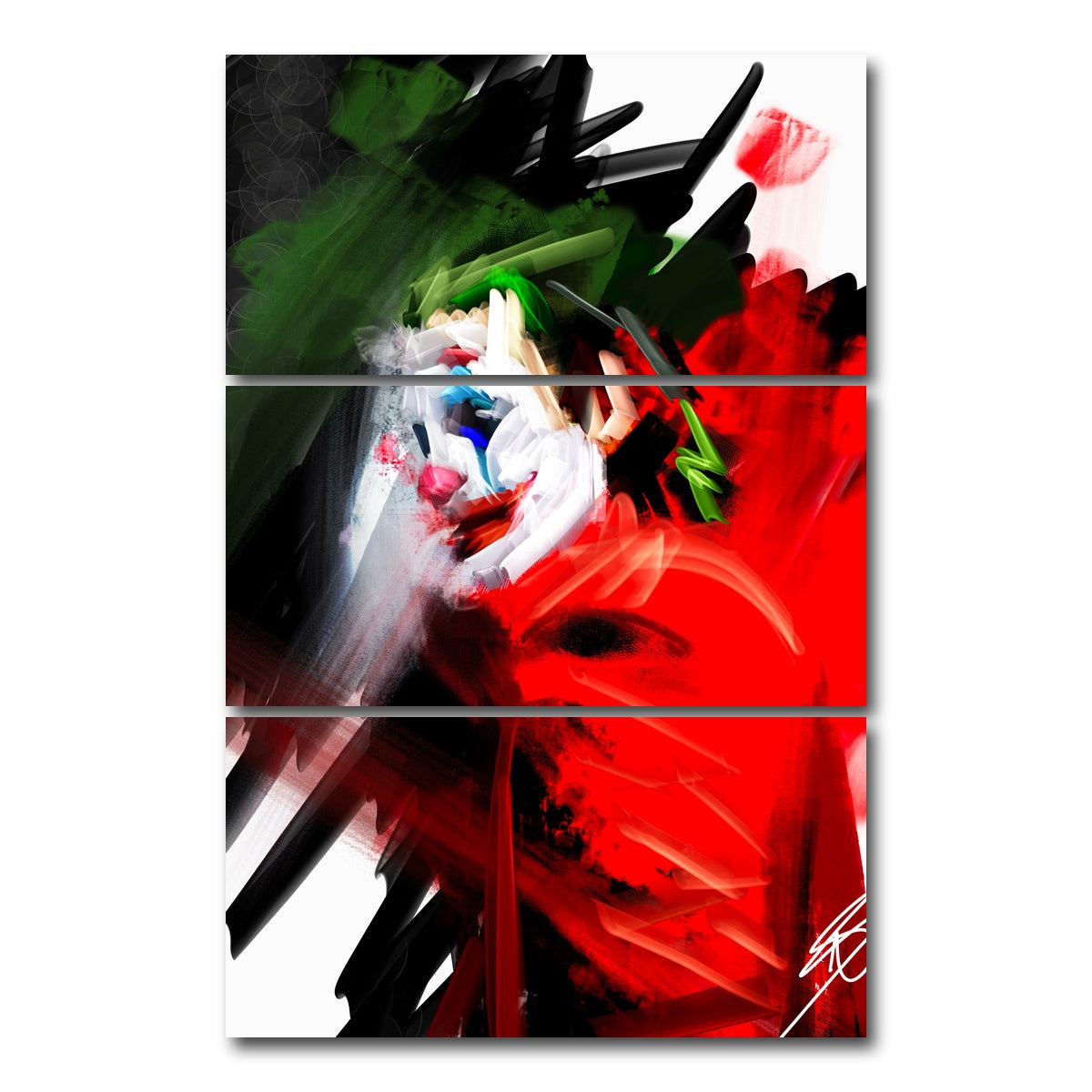 AUTO-MOCKUP WHITE | Joker Abstract | 3 Piece | Gallery Wrap Canvas | group=12x24_stacked