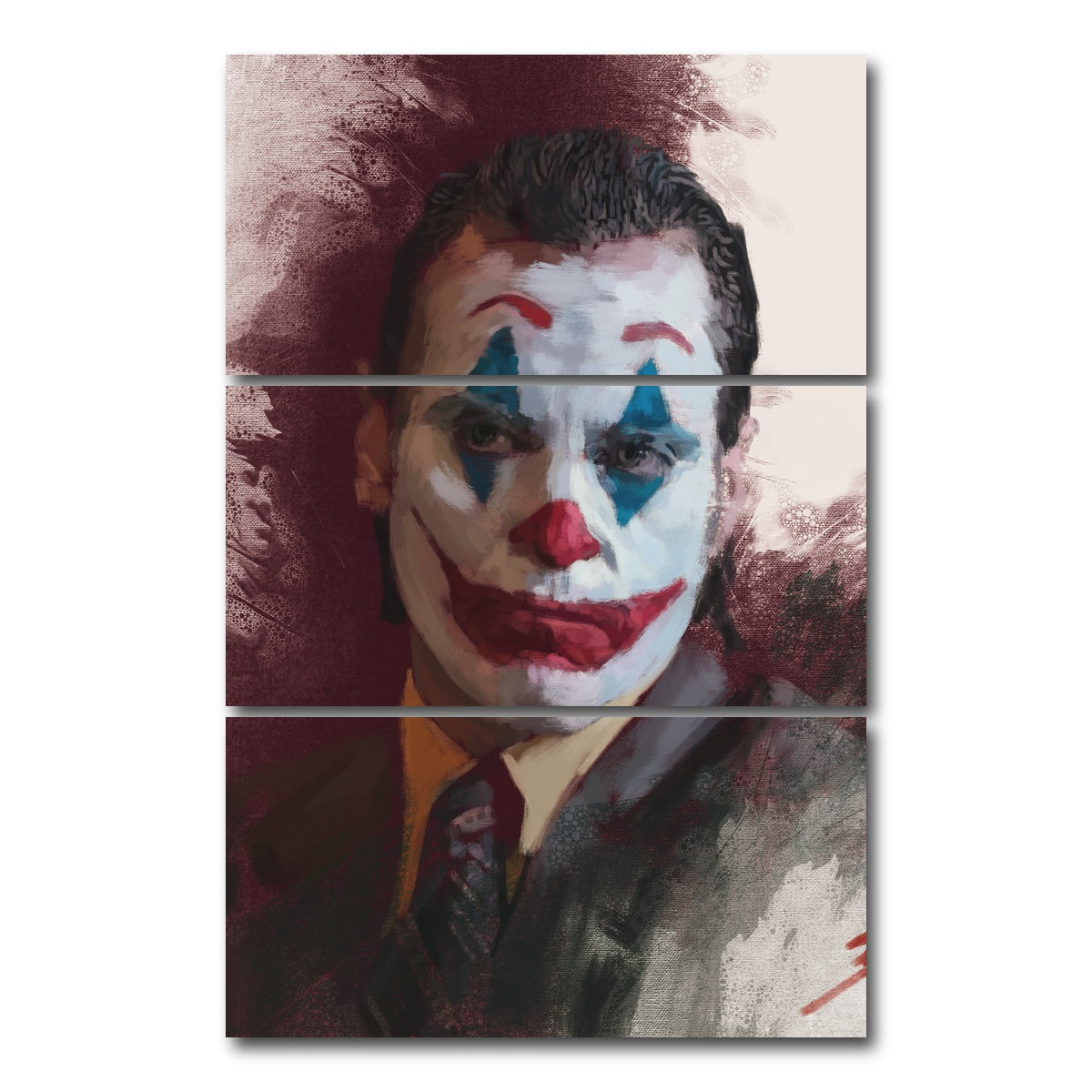 AUTO-MOCKUP WHITE | Joker Phoenix | 3 Piece | Gallery Wrap Canvas | group=12x24_stacked
