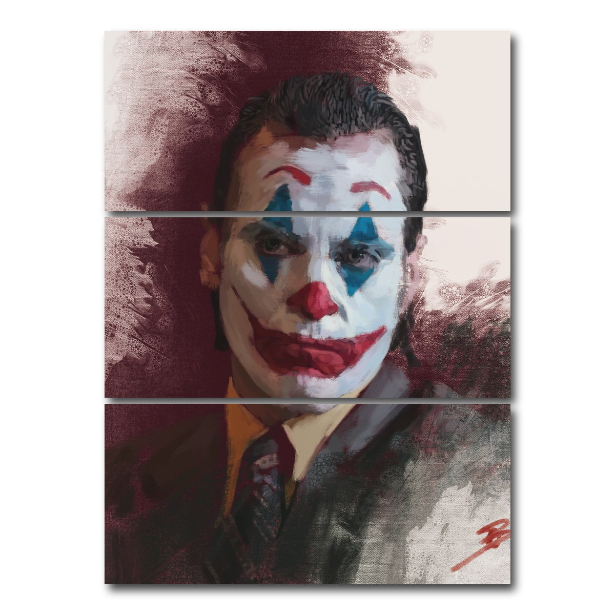 AUTO-MOCKUP WHITE | Joker Phoenix | 3 Piece | Gallery Wrap Canvas | group=8x18_stacked