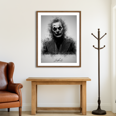 AUTO-MOCKUP ROOM | Joker Sketch Wall Art
