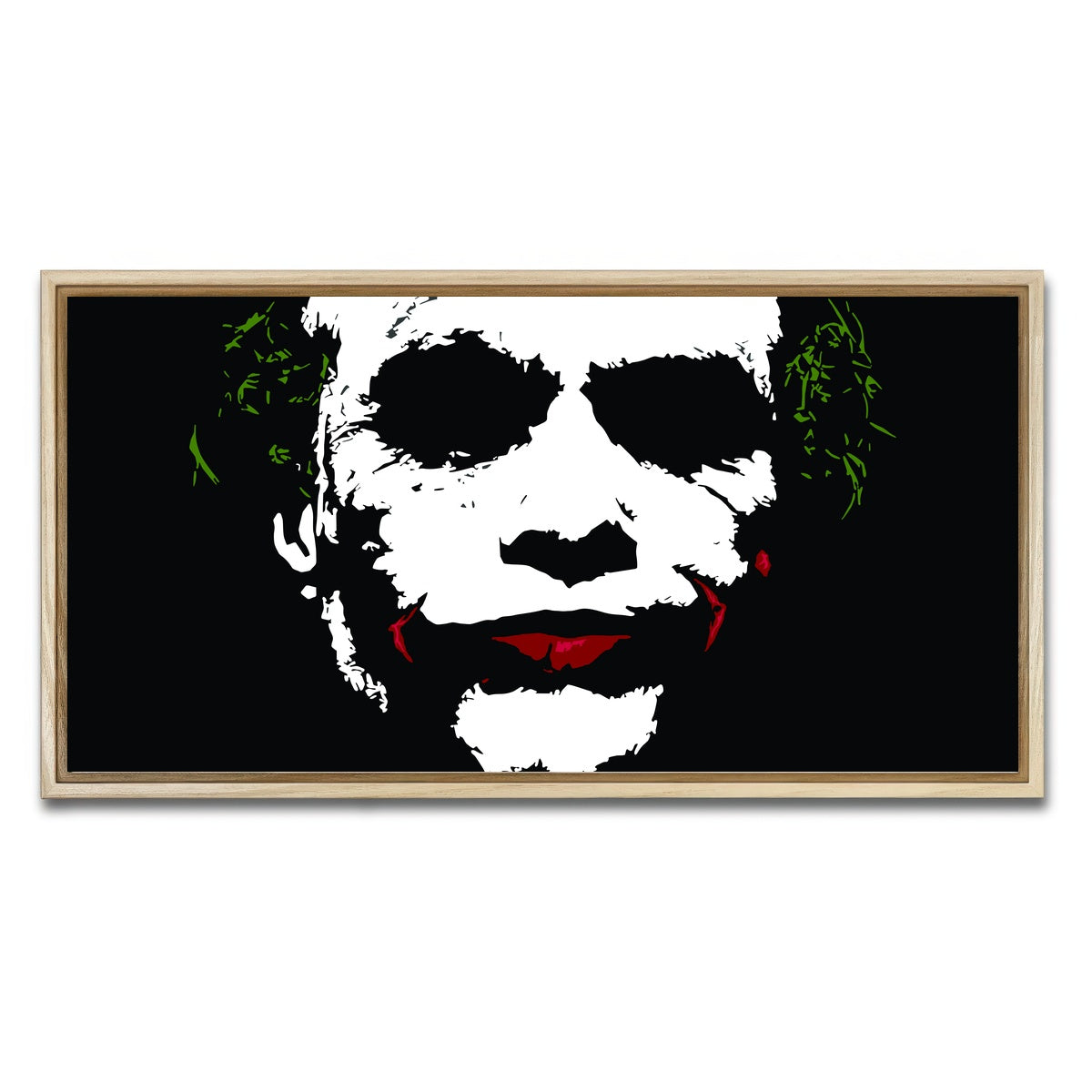 AUTO-MOCKUP WHITE | Joker Splatter | 1 Piece | Natural Framed Canvas | group=2x1