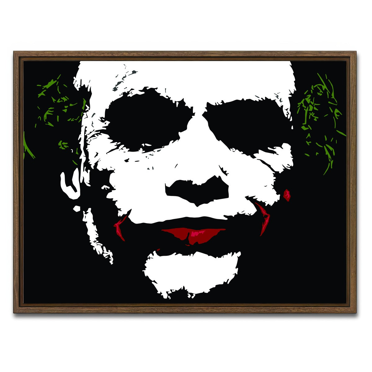 AUTO-MOCKUP WHITE | Joker Splatter | 1 Piece | Walnut Framed Canvas | group=4x3