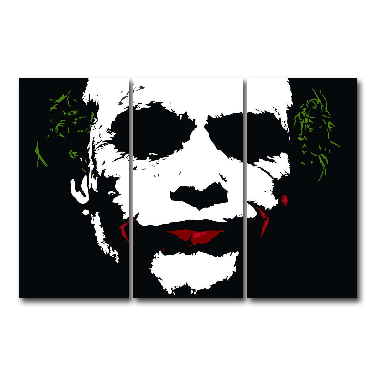 AUTO-MOCKUP WHITE | Joker Splatter | 3 Piece | Gallery Wrap Canvas | group=12x24