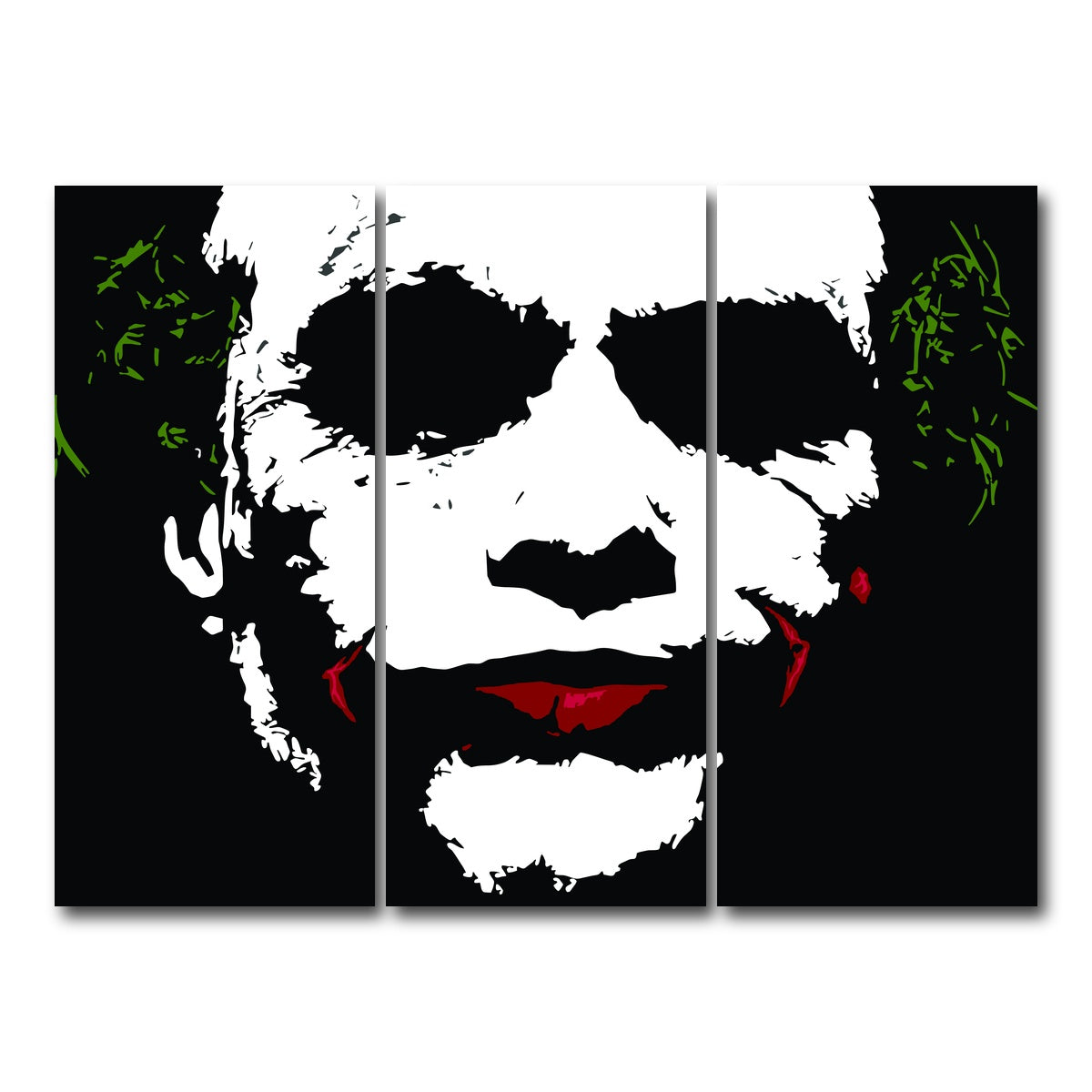AUTO-MOCKUP WHITE | Joker Splatter | 3 Piece | Gallery Wrap Canvas | group=8x18