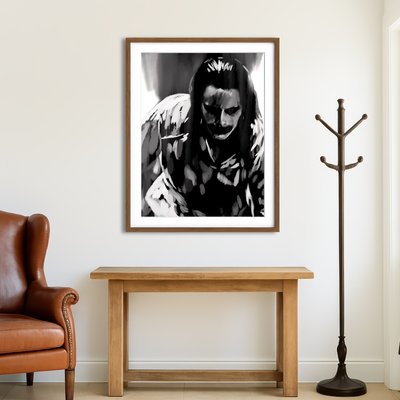 AUTO-MOCKUP ROOM | Joker In Black And White Wall Art