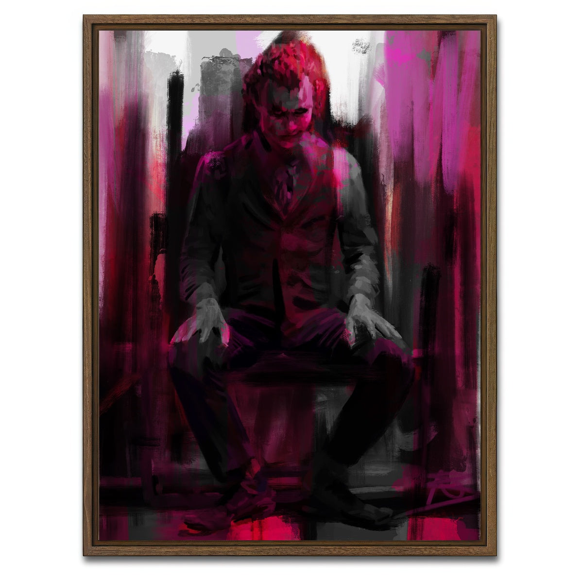 AUTO-MOCKUP WHITE | Joker purple | 1 Piece | Walnut Framed Canvas | group=3x4