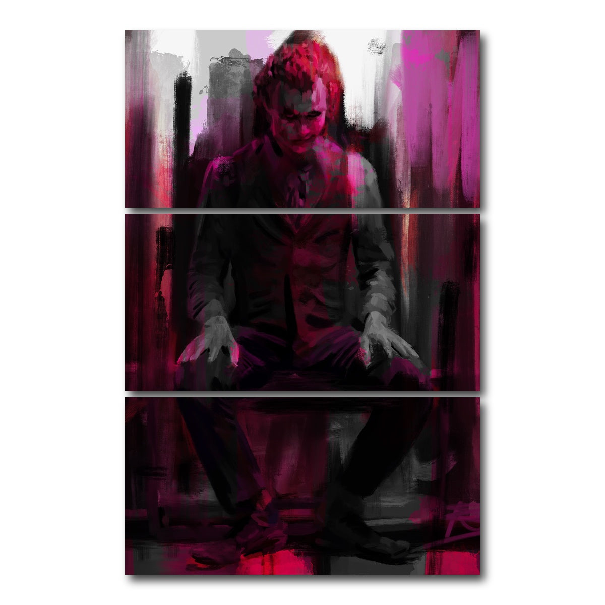 AUTO-MOCKUP WHITE | Joker purple | 3 Piece | Gallery Wrap Canvas | group=12x24_stacked