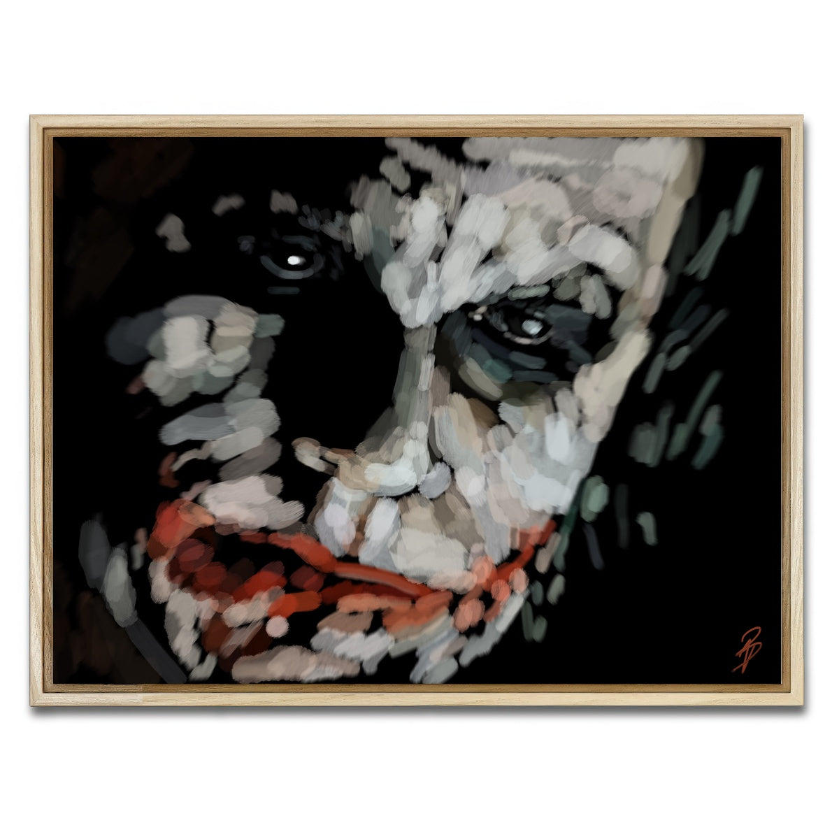 AUTO-MOCKUP WHITE | Joker up close | 1 Piece | Natural Framed Canvas | group=4x3
