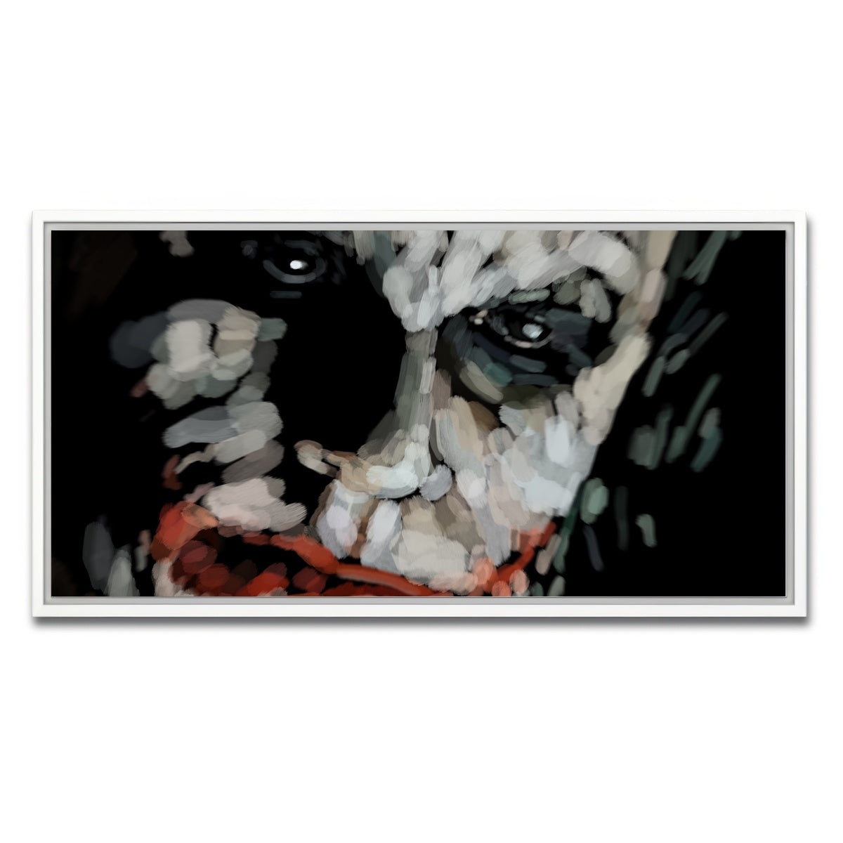 AUTO-MOCKUP WHITE | Joker up close | 1 Piece | White Framed Canvas | group=2x1