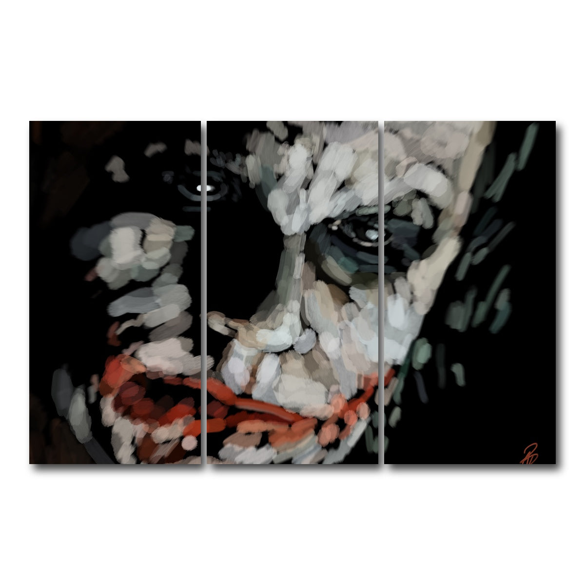 AUTO-MOCKUP WHITE | Joker up close | 3 Piece | Gallery Wrap Canvas | group=12x24