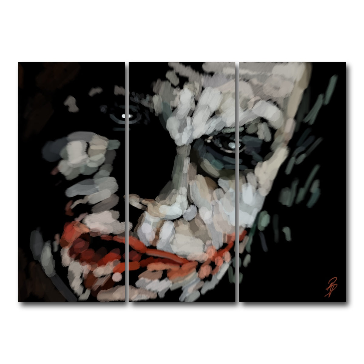 AUTO-MOCKUP WHITE | Joker up close | 3 Piece | Gallery Wrap Canvas | group=8x18