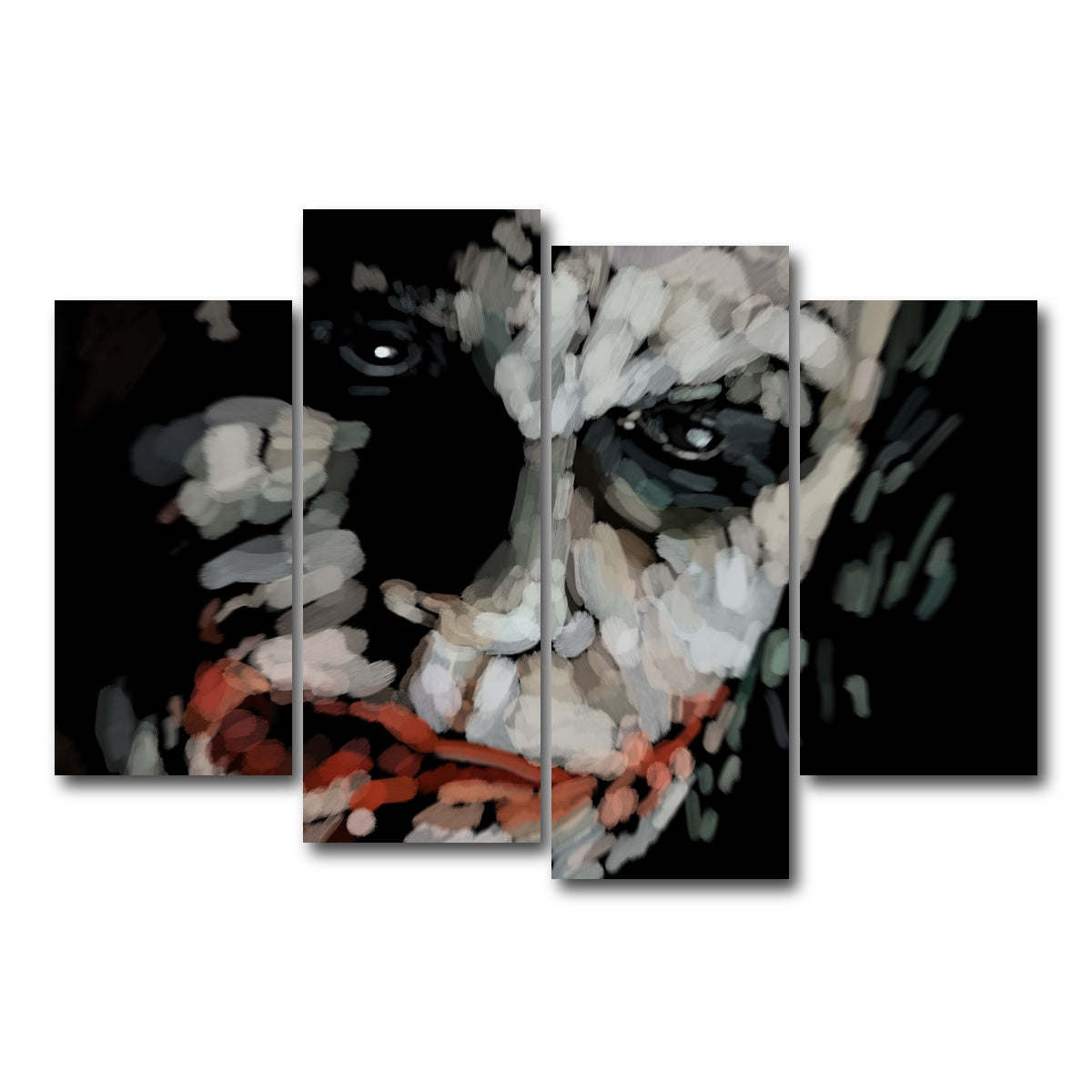 AUTO-MOCKUP WHITE | Joker up close | 4 Piece | Gallery Wrap Canvas | group=4_short