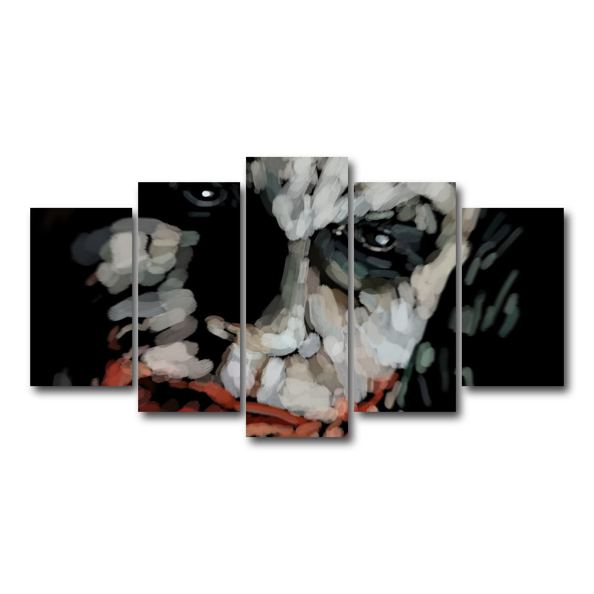 AUTO-MOCKUP WHITE | Joker up close | 5 Piece | Gallery Wrap Canvas | group=5_normal