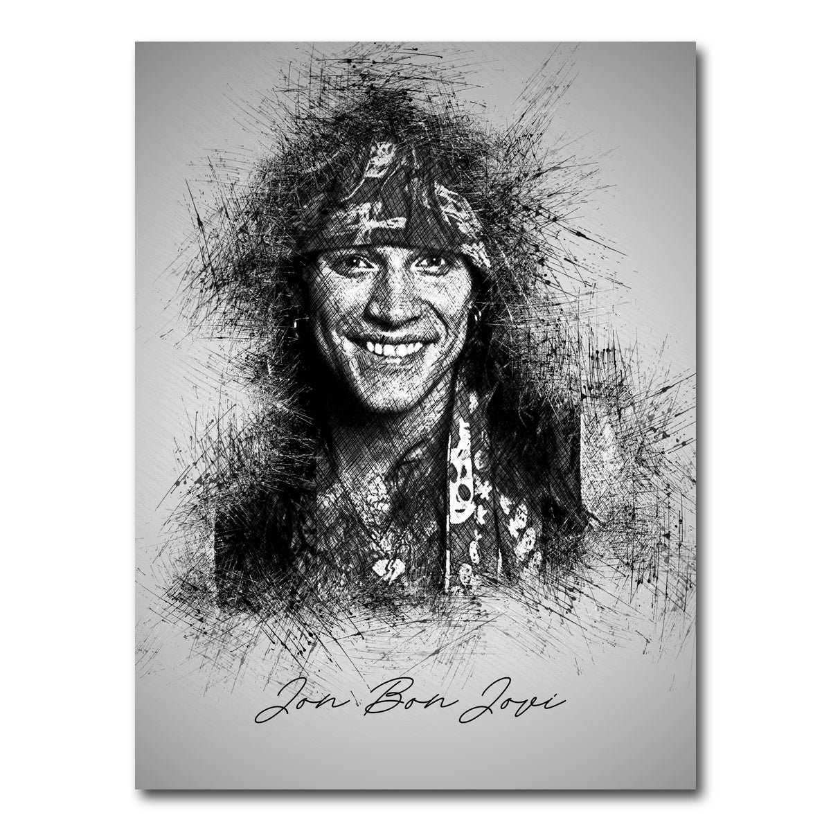 AUTO-MOCKUP WHITE | Jon Bon Jovi | 1 Piece | Gallery Wrap Canvas | group=3x4