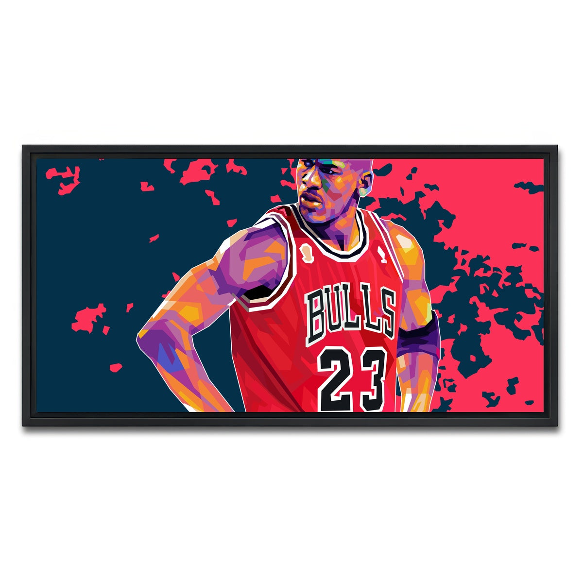 AUTO-MOCKUP WHITE | Jordan 23 | 1 Piece | Black Framed Canvas | group=2x1