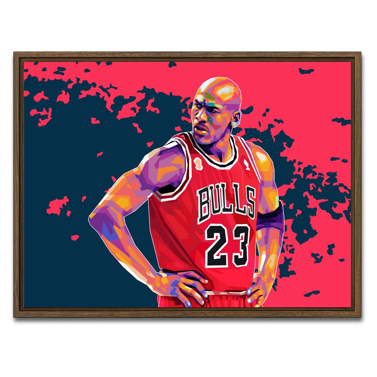AUTO-MOCKUP WHITE | Jordan 23 | 1 Piece | Walnut Framed Canvas | group=4x3