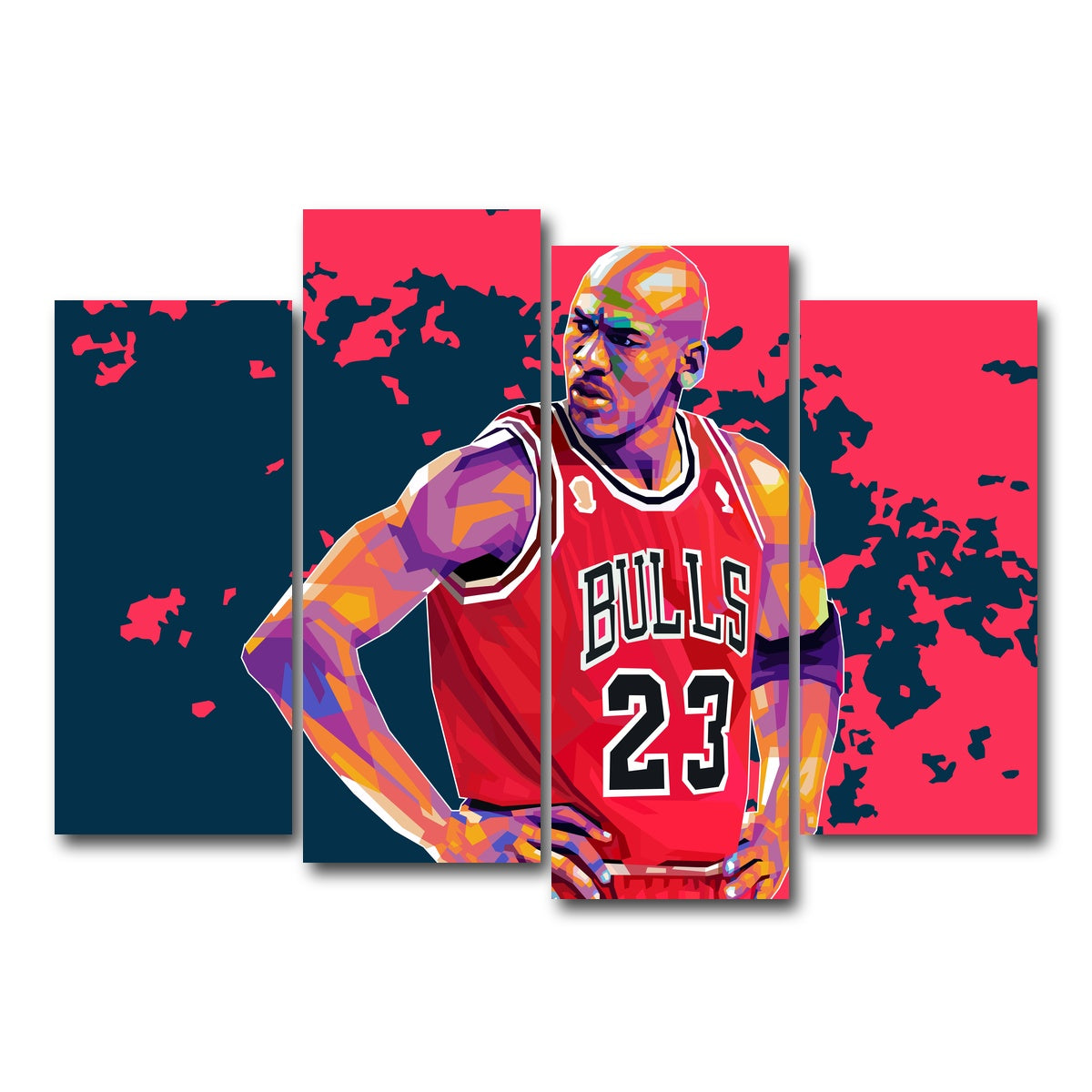 AUTO-MOCKUP WHITE | Jordan 23 | 4 Piece | Gallery Wrap Canvas | group=4_normal