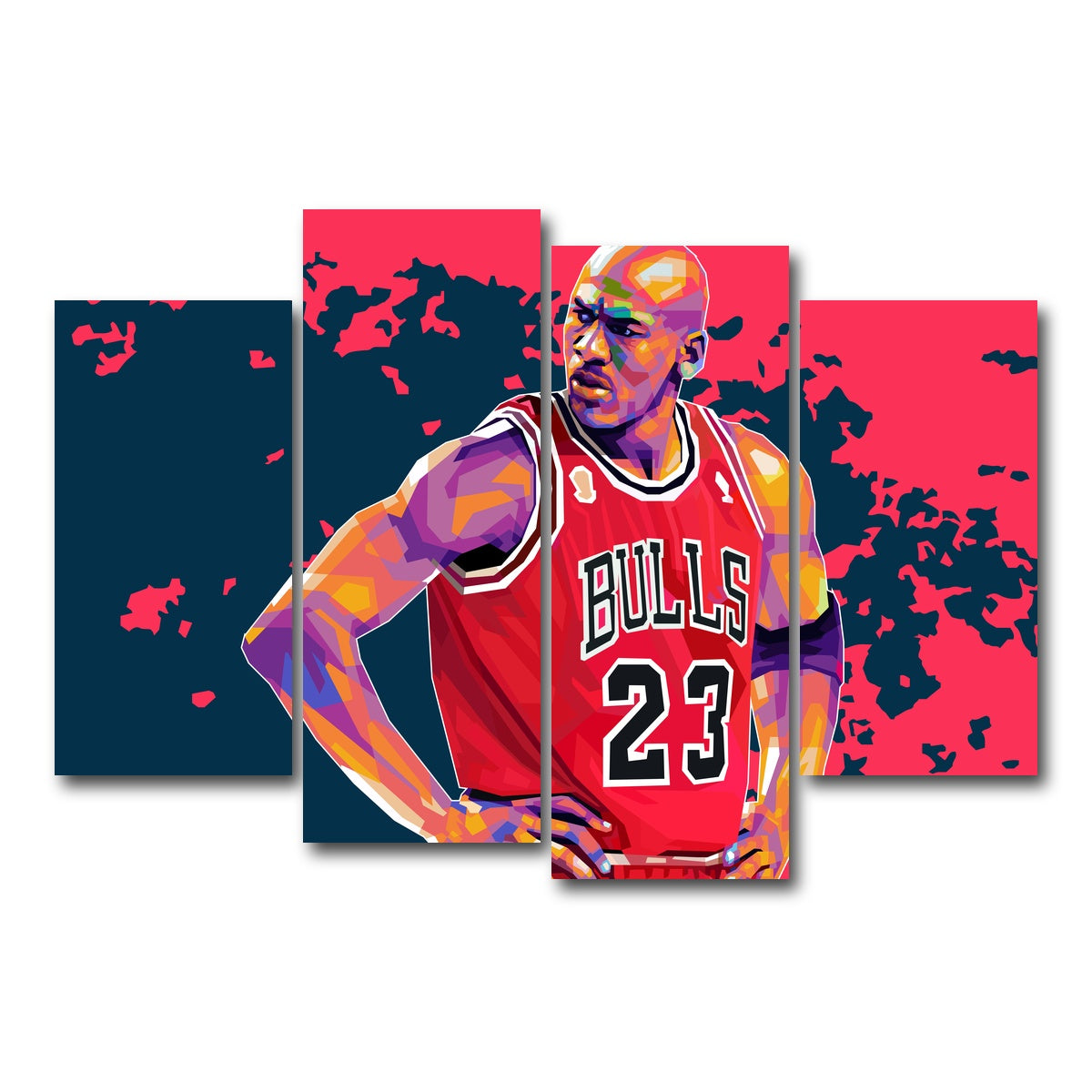 AUTO-MOCKUP WHITE | Jordan 23 | 4 Piece | Gallery Wrap Canvas | group=4_short