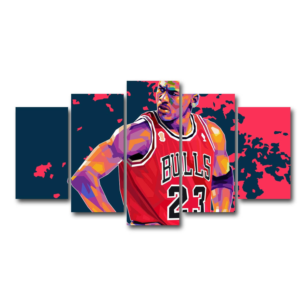 AUTO-MOCKUP WHITE | Jordan 23 | 5 Piece | Gallery Wrap Canvas | group=5_normal