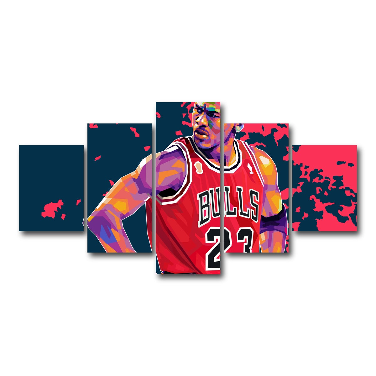 AUTO-MOCKUP WHITE | Jordan 23 | 5 Piece | Gallery Wrap Canvas | group=5_short