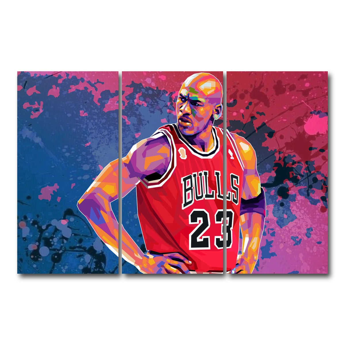 AUTO-MOCKUP WHITE | Jordan Splatter | 3 Piece | Gallery Wrap Canvas | group=12x24
