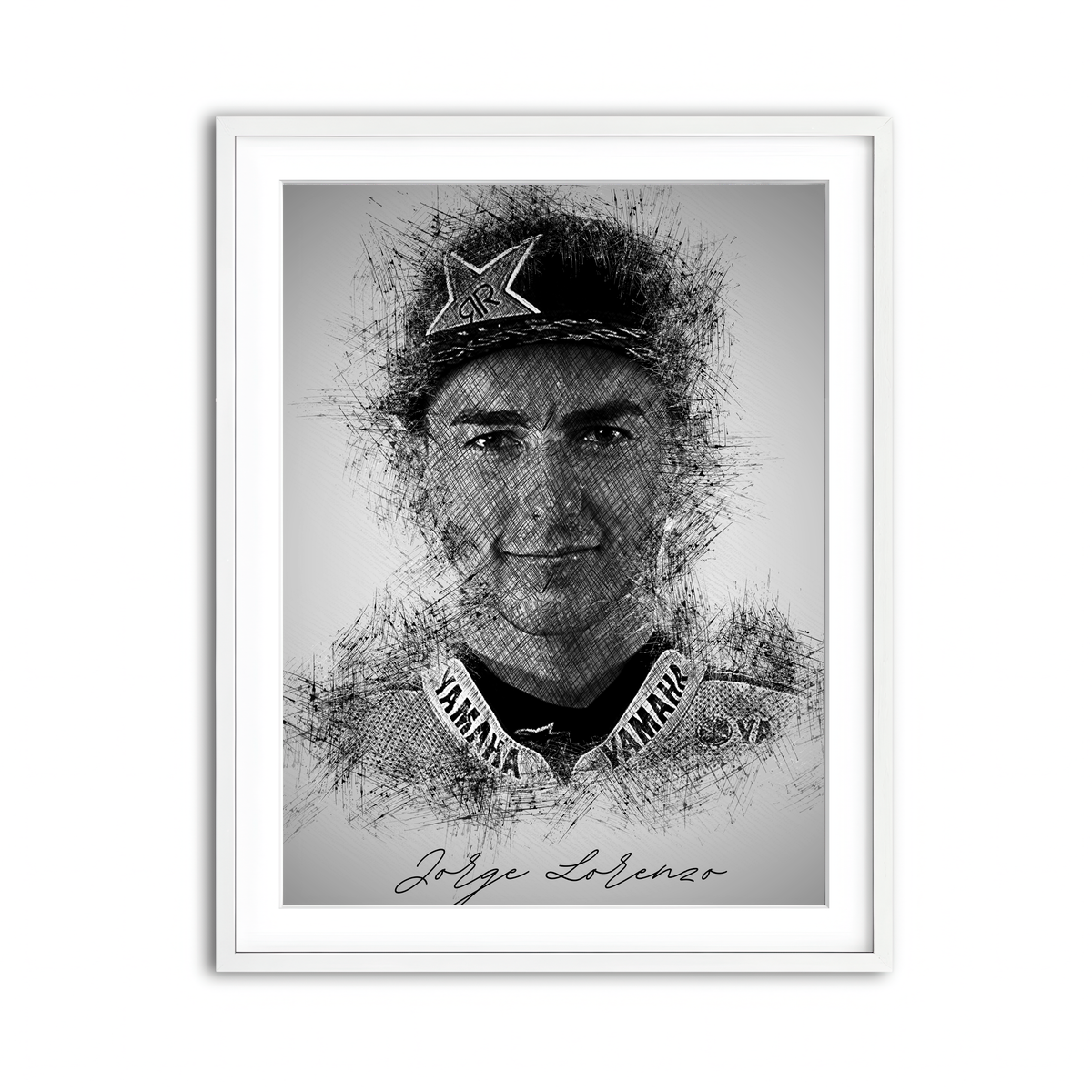 Framed Print 3x4 White