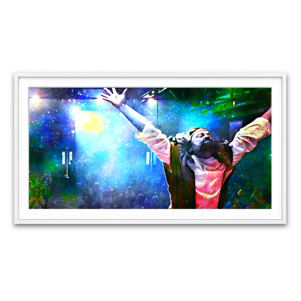 Framed Print 2x1 White