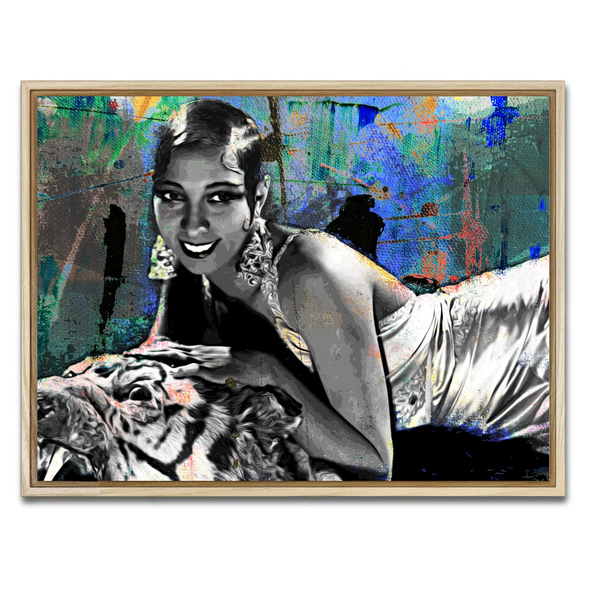 AUTO-MOCKUP WHITE | Josephine Baker | 1 Piece | Natural Framed Canvas | group=4x3